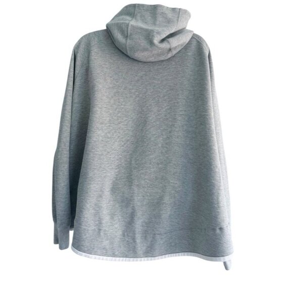 Nike USA Tech Fleece Windrunner Asym Full Zip Hoodie Woman's Sz XL Heather Grey - Picture 4 of 13